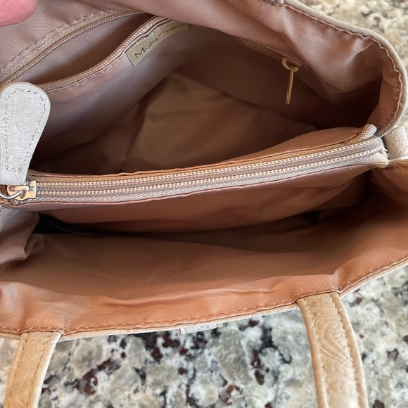 MultiSac Taupe Beige Embossed Women's Mini Hand Bag NWOT - Picture 6 of 6